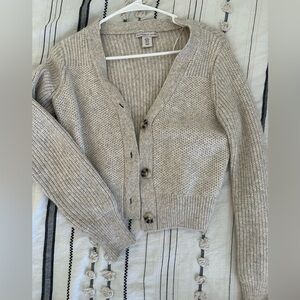 Sincerely Jules Light Oatmeal Button Cardigan
